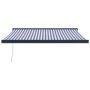 Toldo retráctil aluminio y tela azul y blanco 3,5x2,5 m de , Toldos - Ref: Foro24-3154547, Precio: 461,98 €, Descuento: %