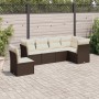 6-piece garden sofa set and brown synthetic rattan cushions by , Garden sets - Ref: Foro24-3249542, Price: 395,92 €, Discount: %