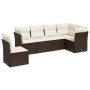 6-piece garden sofa set and brown synthetic rattan cushions by , Garden sets - Ref: Foro24-3249542, Price: 395,92 €, Discount: %