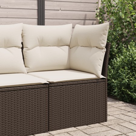 Garden corner sofa with brown synthetic rattan cushions by , Outdoor sofas - Ref: Foro24-366216, Price: 97,73 €, Discount: %