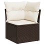 Garden corner sofa with brown synthetic rattan cushions by , Outdoor sofas - Ref: Foro24-366216, Price: 97,73 €, Discount: %