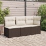 Garten-Ecksofa mit braunen synthetischen Rattankissen von , Outdoor-Sofas - Ref: Foro24-366216, Preis: 97,73 €, Rabatt: %