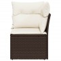 Garden corner sofa with brown synthetic rattan cushions by , Outdoor sofas - Ref: Foro24-366216, Price: 97,73 €, Discount: %