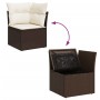 Garden corner sofa with brown synthetic rattan cushions by , Outdoor sofas - Ref: Foro24-366216, Price: 97,73 €, Discount: %