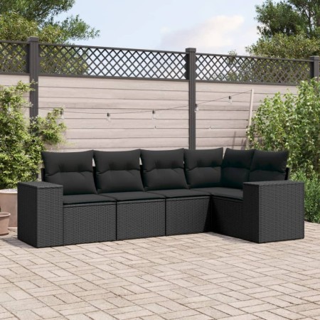 5-piece garden furniture set and black synthetic rattan cushions by , Garden sets - Ref: Foro24-3254862, Price: 393,15 €, Dis...