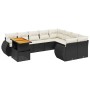 Gartensofa-Set 10-teilig mit schwarzen synthetischen Rattankissen von , Gartensets - Ref: Foro24-3272358, Preis: 680,83 €, Ra...