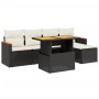 6-piece garden sofa set and black synthetic rattan cushions by , Garden sets - Ref: Foro24-3276031, Price: 416,78 €, Discount: %