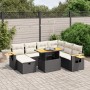 8-teiliges Gartensofa-Set und schwarze synthetische Rattankissen von , Gartensets - Ref: Foro24-3276157, Preis: 571,43 €, Rab...