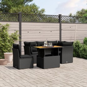 5-teiliges Gartenmöbel-Set und schwarze synthetische Rattankissen von , Gartensets - Ref: Foro24-3270831, Preis: 398,91 €, Ra...