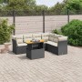 7-piece garden dining set and black synthetic rattan cushions by , Garden sets - Ref: Foro24-3270846, Price: 499,03 €, Discou...