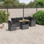 7-teiliges Garten-Essset und schwarze Kissen aus synthetischem Rattan von , Gartensets - Ref: Foro24-3270852, Preis: 480,76 €...