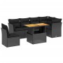 7-piece garden dining set and black synthetic rattan cushions by , Garden sets - Ref: Foro24-3270852, Price: 480,76 €, Discou...