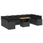 11-teiliges Gartensofa-Set und schwarze synthetische Rattankissen von , Gartensets - Ref: Foro24-3271482, Preis: 720,02 €, Ra...