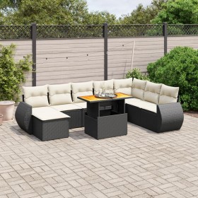 8-teiliges Gartensofa-Set und schwarze synthetische Rattankissen von , Gartensets - Ref: Foro24-3272330, Preis: 594,74 €, Rab...