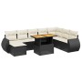 8-teiliges Gartensofa-Set und schwarze synthetische Rattankissen von , Gartensets - Ref: Foro24-3272330, Preis: 604,87 €, Rab...