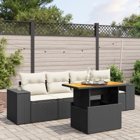 5-teiliges Gartenmöbel-Set und schwarze synthetische Rattankissen von , Gartensets - Ref: Foro24-3272512, Preis: 377,75 €, Ra...