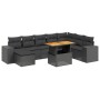 8-teiliges Gartensofa-Set und schwarze synthetische Rattankissen von , Gartensets - Ref: Foro24-3272770, Preis: 617,81 €, Rab...