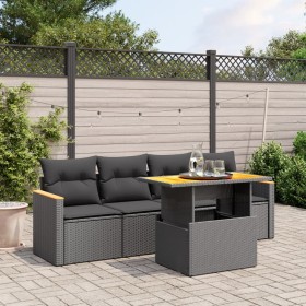 5-piece garden furniture set and black synthetic rattan cushions by , Garden sets - Ref: Foro24-3272952, Price: 330,17 €, Dis...