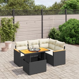 5-teiliges Gartenmöbel-Set und schwarze synthetische Rattankissen von , Gartensets - Ref: Foro24-3273058, Preis: 357,26 €, Ra...