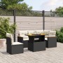 6-teiliges Gartensofa-Set und schwarze synthetische Rattankissen von , Gartensets - Ref: Foro24-3273079, Preis: 446,54 €, Rab...