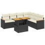 7-piece garden dining set and black synthetic rattan cushions by , Garden sets - Ref: Foro24-3273093, Price: 520,23 €, Discou...