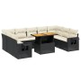 Garden sofa set 10 pieces with black synthetic rattan cushions by , Garden sets - Ref: Foro24-3271896, Price: 664,12 €, Disco...