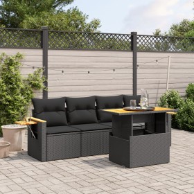 5-teiliges Gartenmöbel-Set und schwarze synthetische Rattankissen von , Gartensets - Ref: Foro24-3271629, Preis: 351,26 €, Ra...