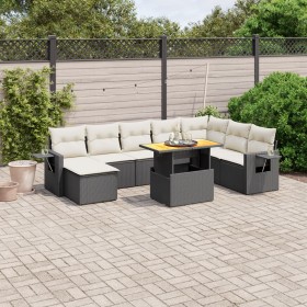 8-teiliges Gartensofa-Set und schwarze synthetische Rattankissen von , Gartensets - Ref: Foro24-3271889, Preis: 588,68 €, Rab...