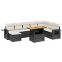 8-teiliges Gartensofa-Set und schwarze synthetische Rattankissen von , Gartensets - Ref: Foro24-3271889, Preis: 578,77 €, Rab...