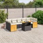 8-teiliges Gartensofa-Set und schwarze synthetische Rattankissen von , Gartensets - Ref: Foro24-3273870, Preis: 580,72 €, Rab...