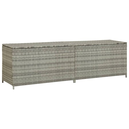 Gray synthetic rattan garden storage box 200x50x60 cm by vidaXL, Outdoor storage boxes - Ref: Foro24-46476, Price: 229,99 €, ...