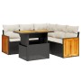 6-piece garden sofa set and black synthetic rattan cushions by , Garden sets - Ref: Foro24-3273954, Price: 457,71 €, Discount: %