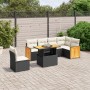 7-teiliges Garten-Essset und schwarze Kissen aus synthetischem Rattan von , Gartensets - Ref: Foro24-3273982, Preis: 494,10 €...