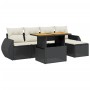 6-piece garden sofa set and black synthetic rattan cushions by , Garden sets - Ref: Foro24-3275807, Price: 426,22 €, Discount: %