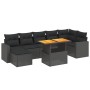 8-teiliges Gartensofa-Set und schwarze synthetische Rattankissen von , Gartensets - Ref: Foro24-3275596, Preis: 537,86 €, Rab...