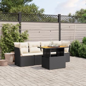 5-teiliges Gartenmöbel-Set und schwarze synthetische Rattankissen von , Gartensets - Ref: Foro24-3270664, Preis: 369,57 €, Ra...