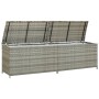 Gray synthetic rattan garden storage box 200x50x60 cm by vidaXL, Outdoor storage boxes - Ref: Foro24-46476, Price: 229,99 €, ...