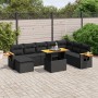 8-teiliges Gartensofa-Set und schwarze synthetische Rattankissen von , Gartensets - Ref: Foro24-3273652, Preis: 593,78 €, Rab...