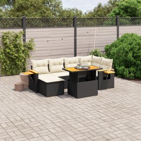 8-teiliges Gartensofa-Set und schwarze synthetische Rattankissen von , Gartensets - Ref: Foro24-3273625, Preis: 566,50 €, Rab...