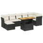 8-teiliges Gartensofa-Set und schwarze synthetische Rattankissen von , Gartensets - Ref: Foro24-3275485, Preis: 580,29 €, Rab...