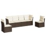 6-piece garden sofa set and brown synthetic rattan cushions by , Garden sets - Ref: Foro24-3249212, Price: 404,30 €, Discount: %