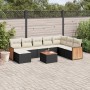 8-piece garden sofa set and black synthetic rattan cushions by , Garden sets - Ref: Foro24-3227932, Price: 538,09 €, Discount: %