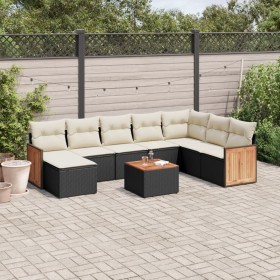 8-teiliges Gartensofa-Set und schwarze synthetische Rattankissen von , Gartensets - Ref: Foro24-3227932, Preis: 538,09 €, Rab...