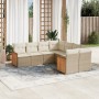 Gartensofa-Set mit beigen Kissen 8 Stück PE-Rattan von , Gartensets - Ref: Foro24-3228235, Preis: 636,99 €, Rabatt: %