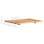 Superficie de mesa de madera maciza de acacia 80x(50-60)x2,5 cm de vidaXL, Tableros para mesas - Ref: Foro24-286329, Precio: ...