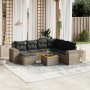 8-piece garden sofa set and gray synthetic rattan cushions by , Garden sets - Ref: Foro24-3257894, Price: 522,83 €, Discount: %