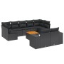 Garden sofa set 10 pieces with black synthetic rattan cushions by , Garden sets - Ref: Foro24-3257924, Price: 697,88 €, Disco...