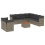 11-piece garden sofa set and gray synthetic rattan cushions by , Garden sets - Ref: Foro24-3256046, Price: 610,99 €, Discount: %