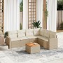 7-piece garden sofa set and beige synthetic rattan cushions by , Garden sets - Ref: Foro24-3256471, Price: 521,50 €, Discount: %