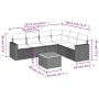 7-piece garden sofa set and beige synthetic rattan cushions by , Garden sets - Ref: Foro24-3256471, Price: 521,50 €, Discount: %